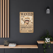 One Piece Monkey D. Luffy Gear 5 Wanted Poster Wall Art & Canvas Print