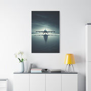 Stormy Runway Jet Arrival Wall Art & Canvas Prints
