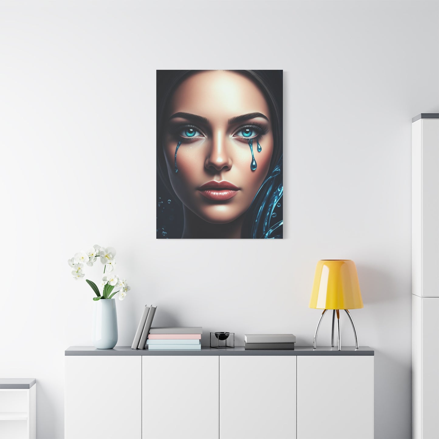 Blue Tears Portrait Wall Art & Canvas Prints