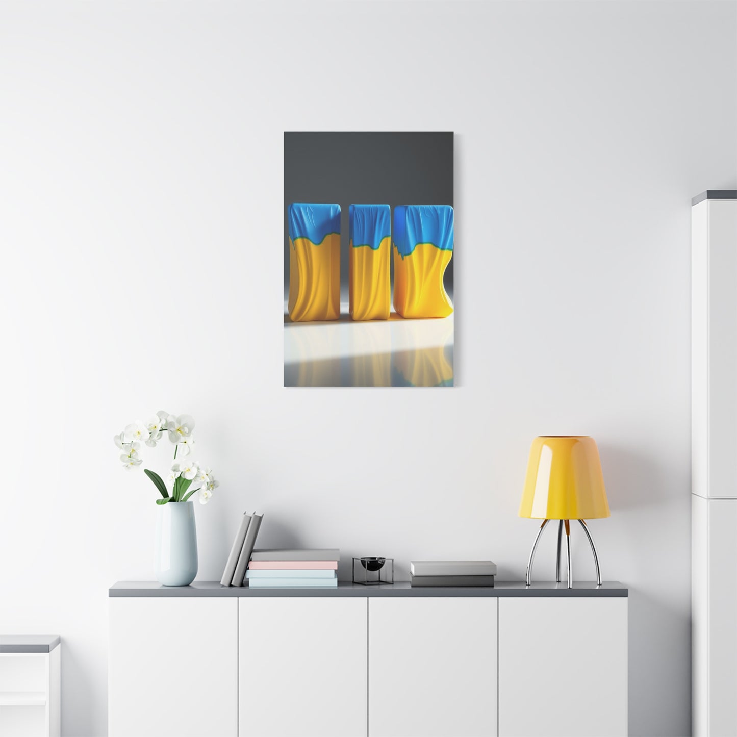 Supreme Art Collection Blue & Yellow Wall Art & Canvas Print