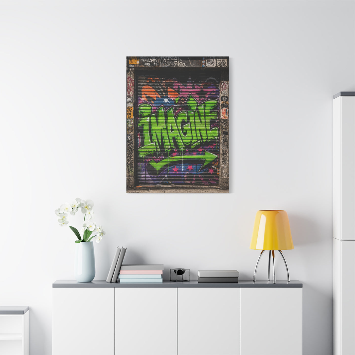 Urban Graffiti Statement Door Street Wall Art & Canvas Print