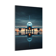 Runway Jet Reflection Wall Art & Canvas Prints