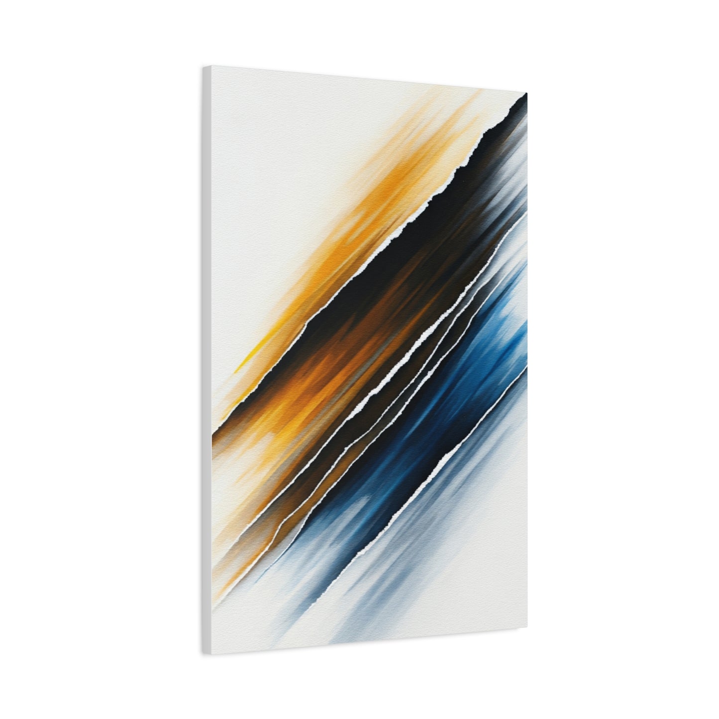 Gold and Blue Motion Sweep Abstract Wall Art & Canvas Prints
