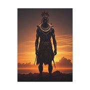 Sunset Warrior Silhouette Wall Art & Canvas Prints