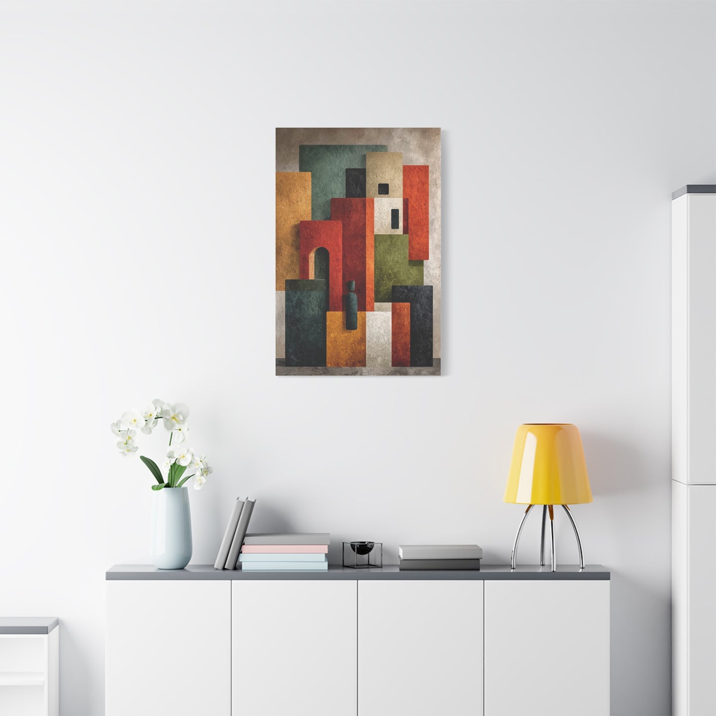 Contemporary Color Block Abstract Wall Art & Canvas Print