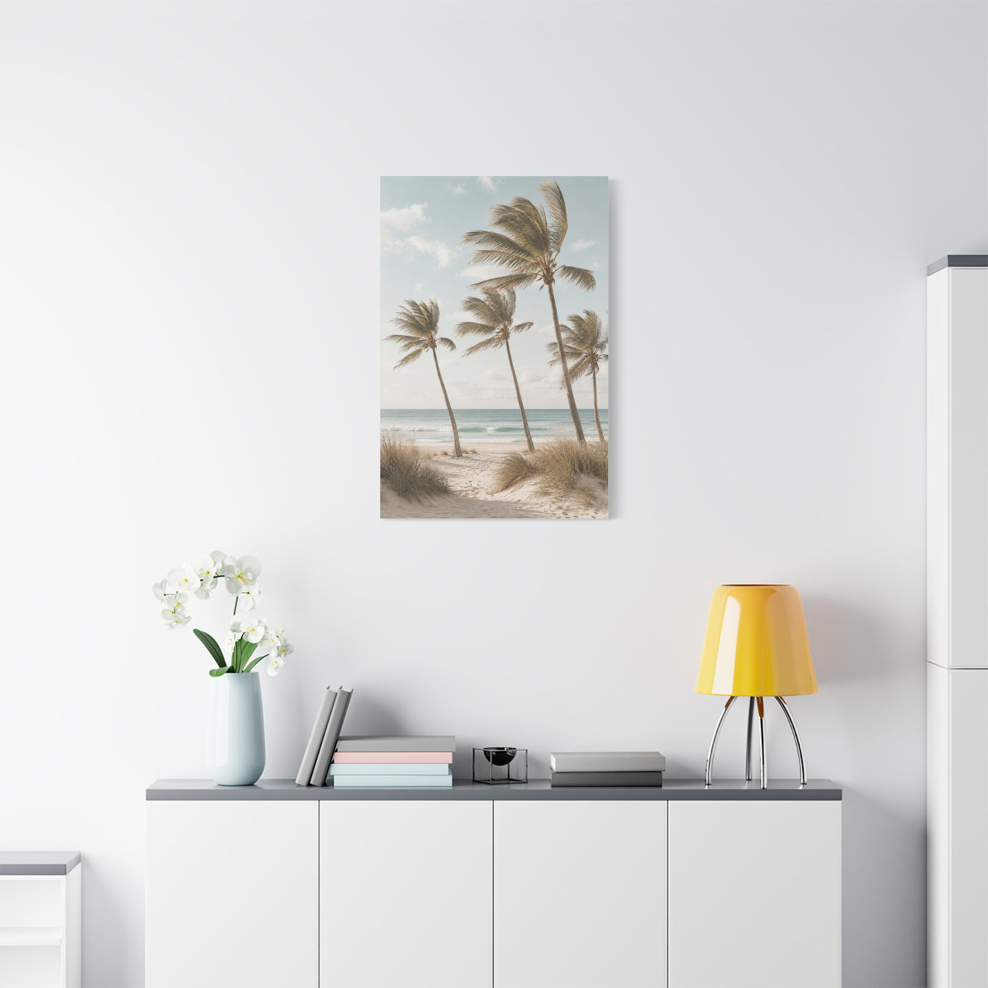 Coastal Palm Breeze Minimal Trees Wall Art & Canvas Print