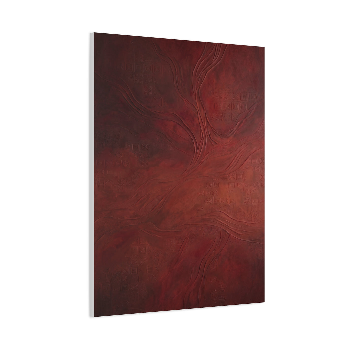 Earthy Red Wabi-Sabi Texture Abstraction Wall Art & Canvas Print