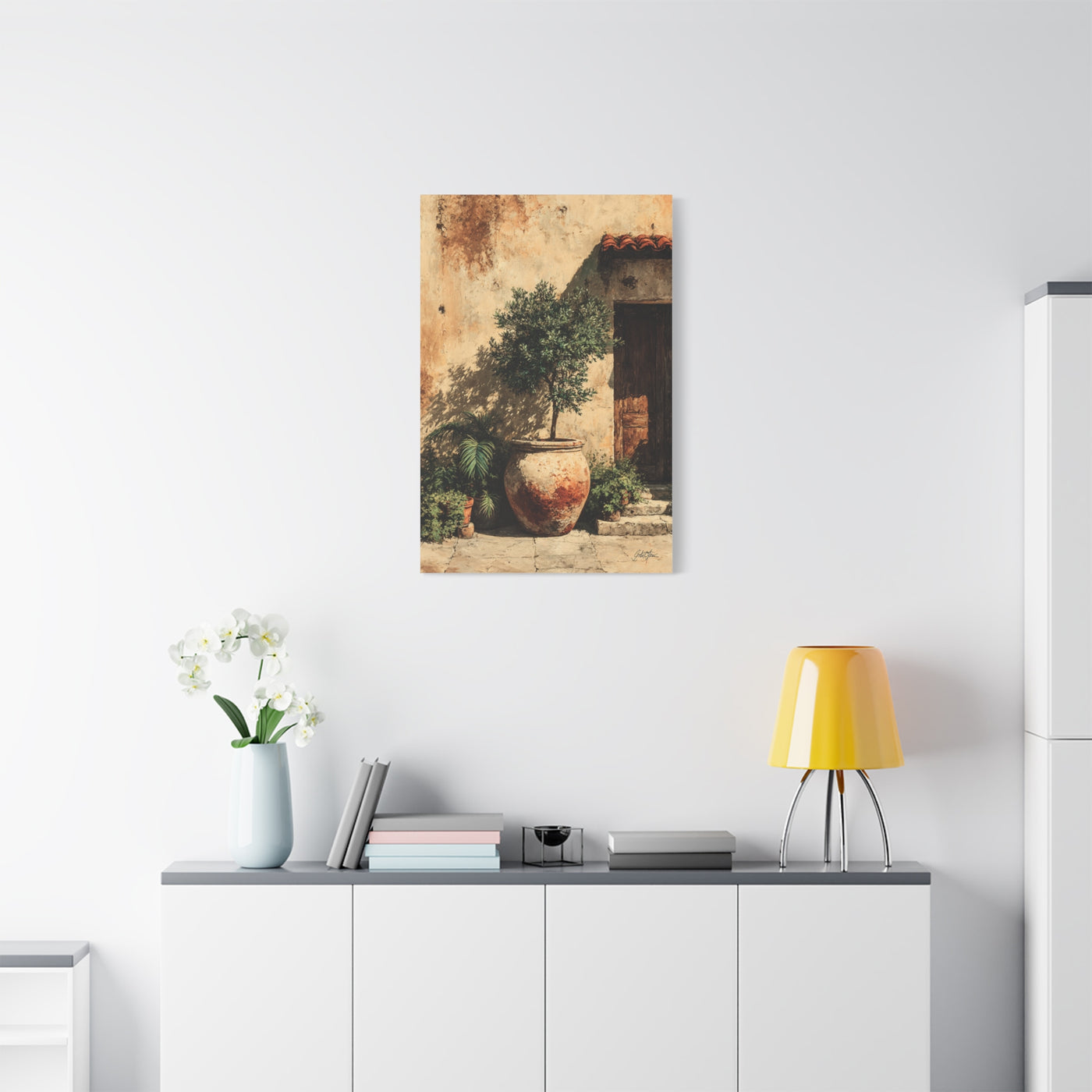 Mediterranean Olive Tree Entrance Wall Art & Canvas Print