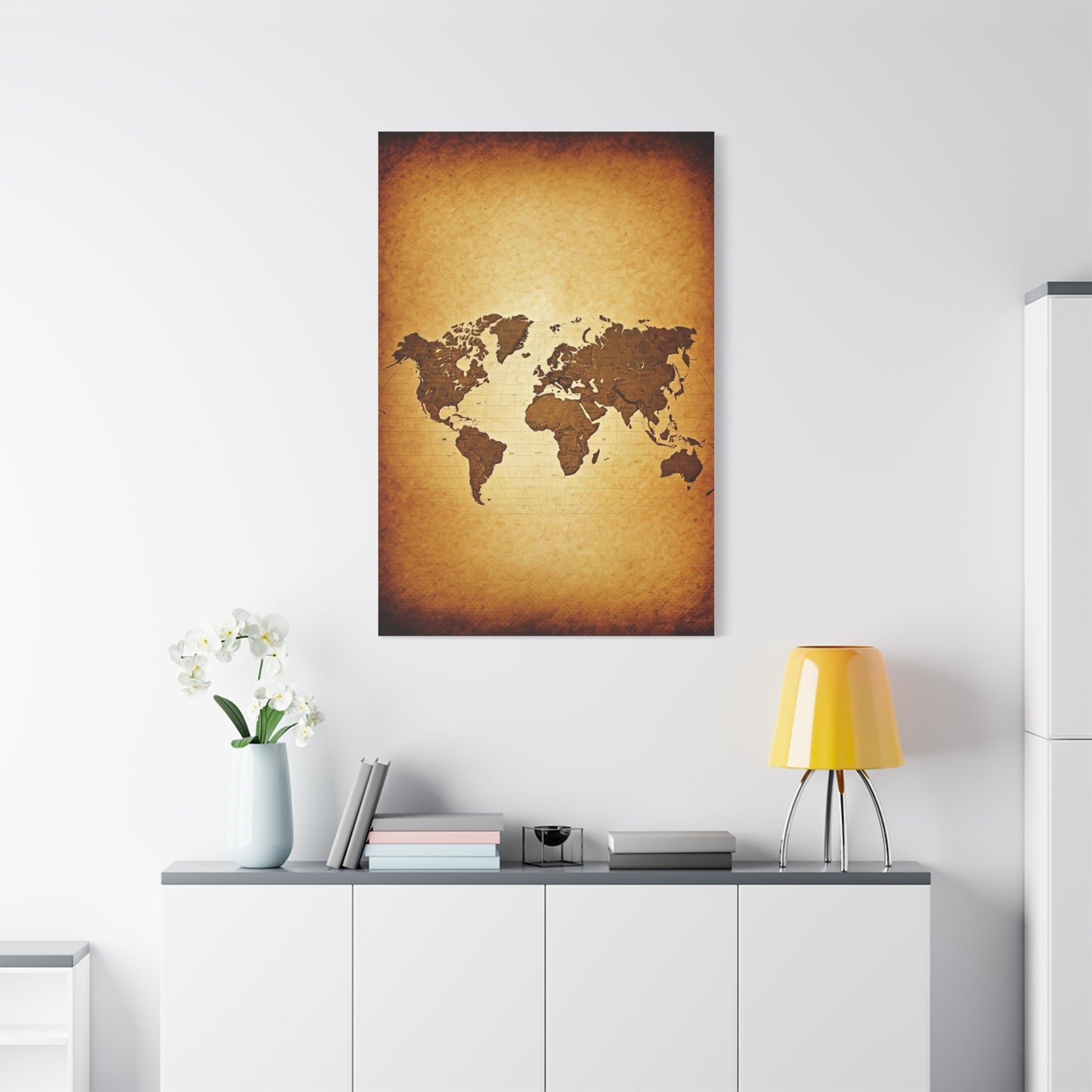 Vintage Portrait Map Fusion Wall Art & Canvas Prints