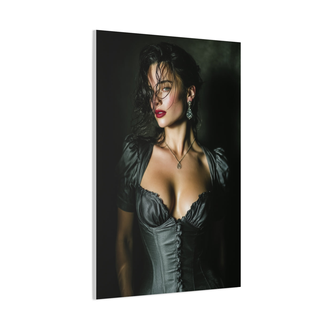 High-Fashion Satin Portrait Wall Art & Canvas Print