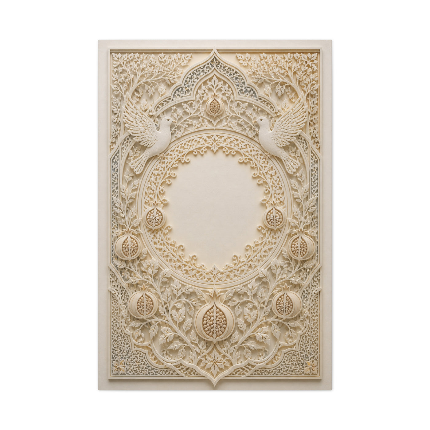 Ketubah-Inspired Papercut Relief Wall Art & Canvas Print