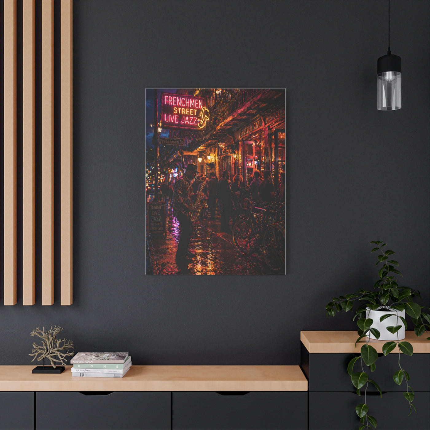 Frenchmen Street Jazz Night Wall Art & Canvas Print