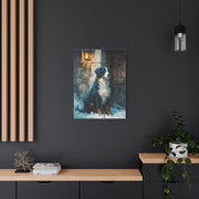 Bernese Mountain Dog Winter Chalet Wall Art & Canvas Print
