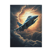 Sunset lone Aircraft Sky Wall Art & Canvas Prints .