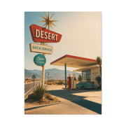 Desert Gas Station Americana Wall Art & Canvas Print