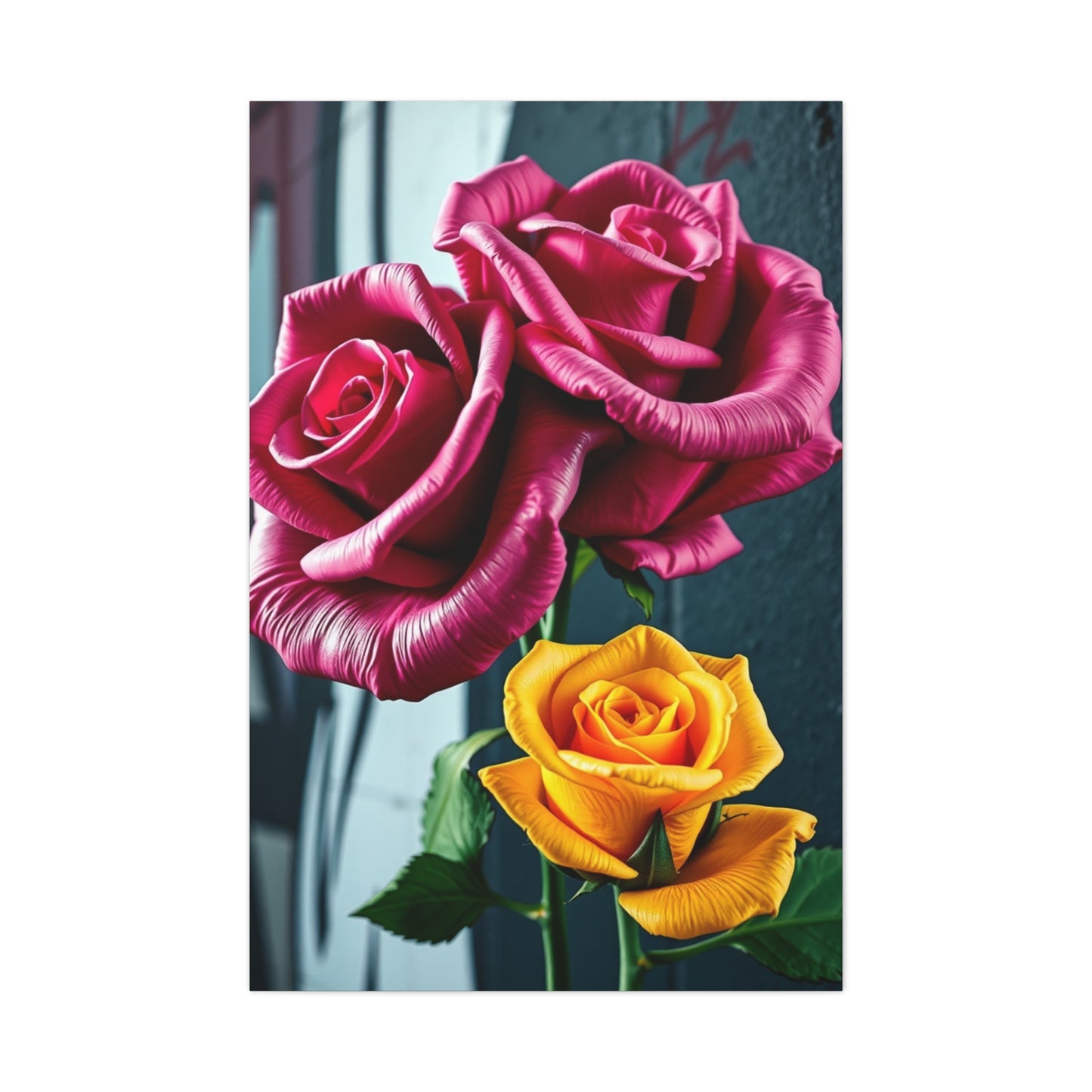 Luxe Blossom Graffiti Canvas Wall Art & Canvas Print