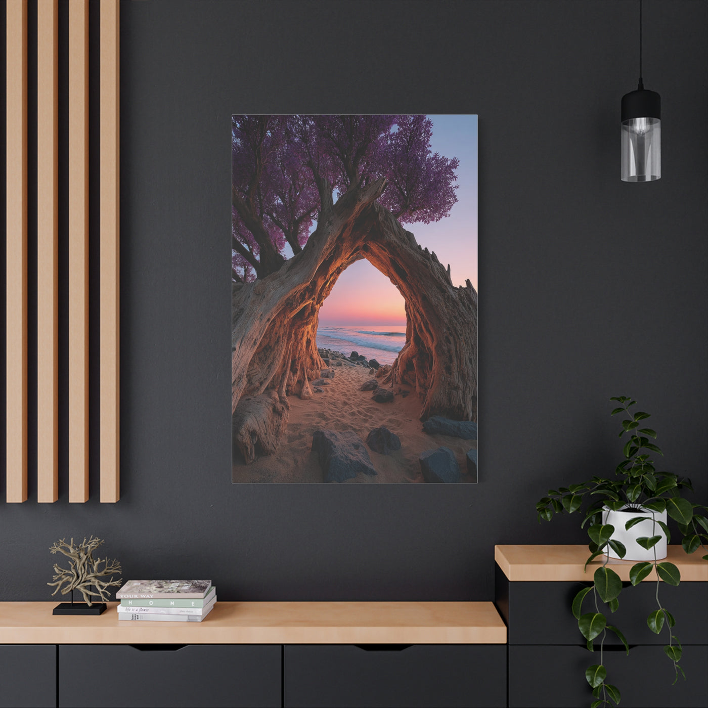 Driftwood Arch Coastal Sunset Wall Art & Canvas Print