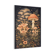 Whimsical Midnight Mushroom Garden Wall Art & Canvas Print