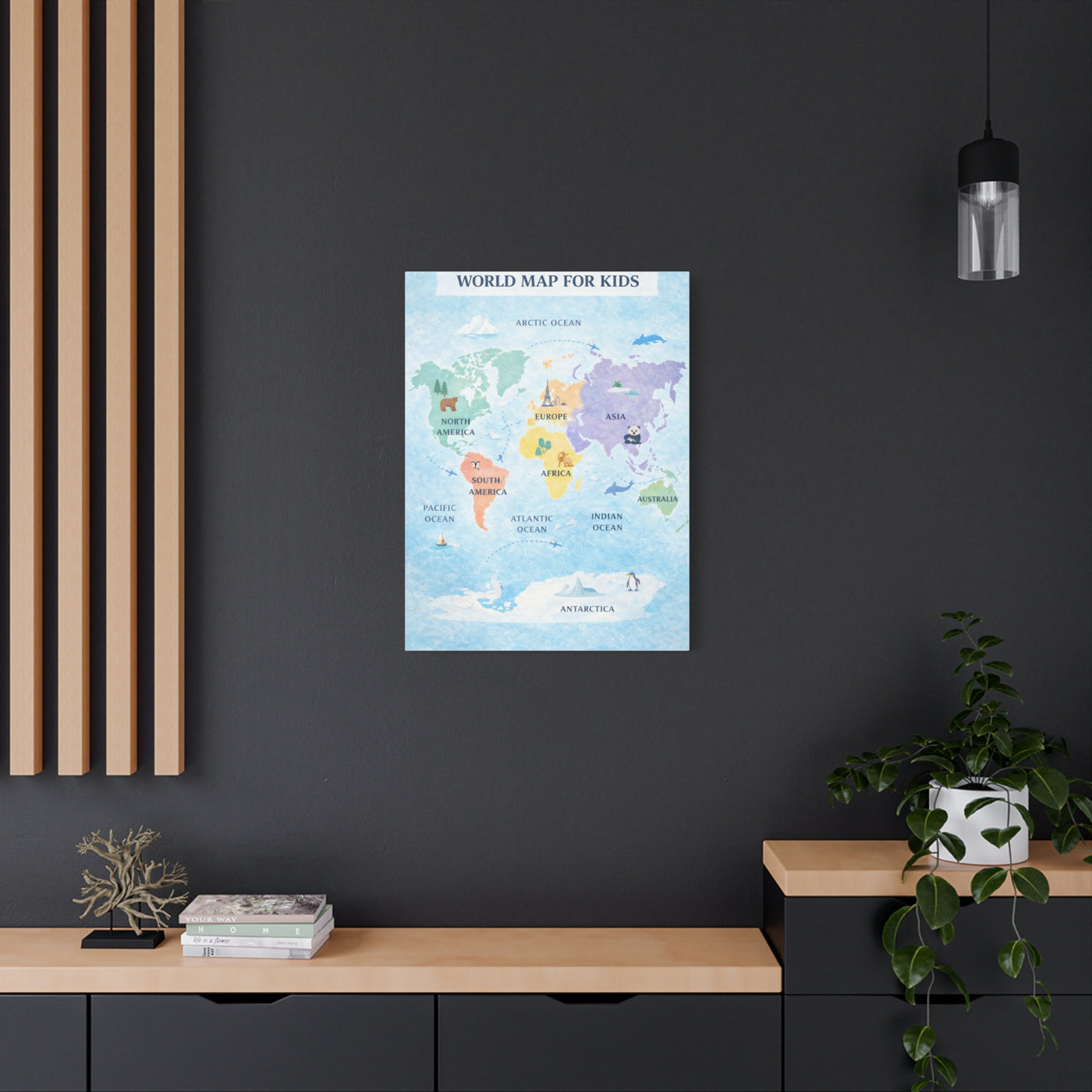World Map Exploration for Kids Wall Art & Canvas Print