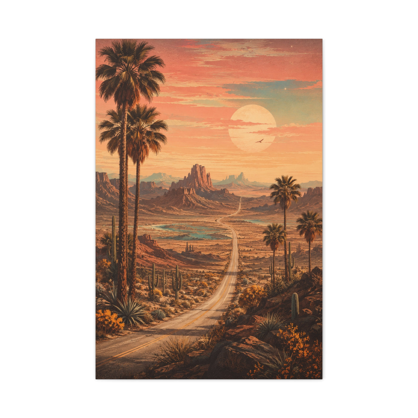 Enchanted Desert Highway Wall Art & Canvas Print