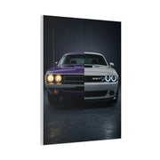 Dodge Challenger Heritage Split 1970 vs Modern SRT Wall Art & Canvas Prints