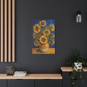 Impressionist Sunflower Vase Painting Wall Art & Canvas Print