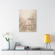 Vintage Pastel Mushroom Meadow Wall Art & Canvas Print