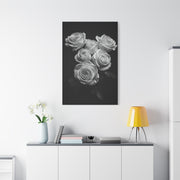 Classic White Rose Bouquet Monochrome Wall Art & Canvas Prints