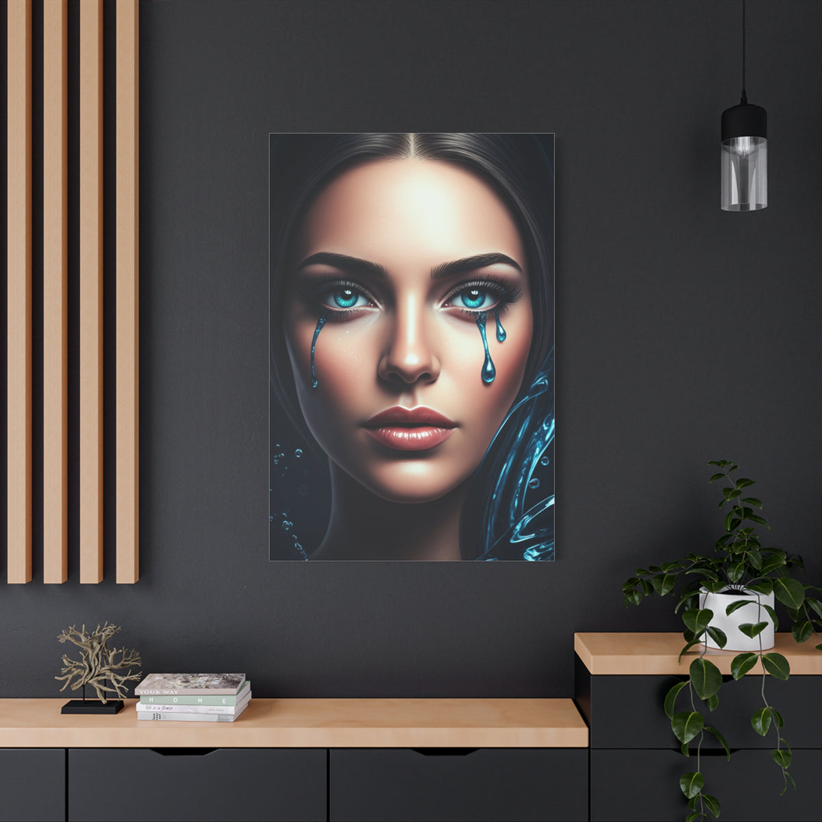 Blue Tears Portrait Wall Art & Canvas Prints