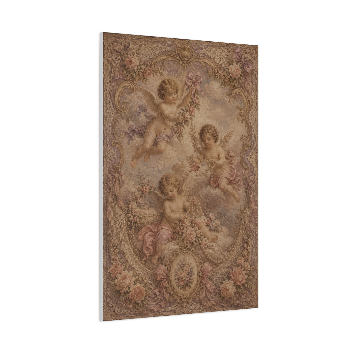Vintage Cherub Romance Tapestry Wall Art & Canvas Print