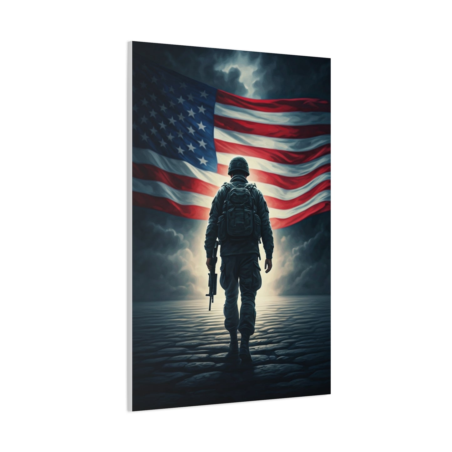 Soldier Standing for Freedom Wall Art & Canvas Prints .