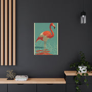 Retro Coastal Flamingo Vintage Poster Tropical Wall Art & Canvas Print
