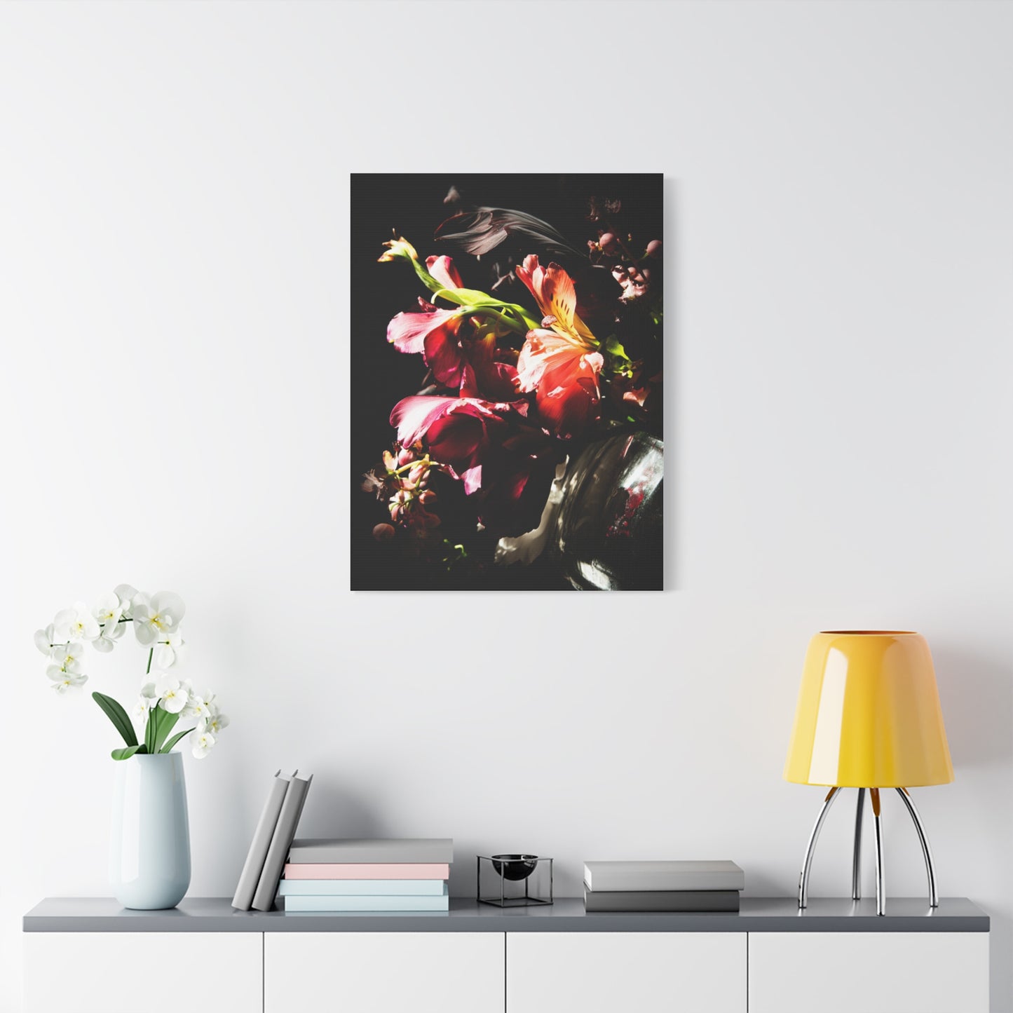 Dark Surreal Floral Chiaroscuro Wall Art & Canvas Print