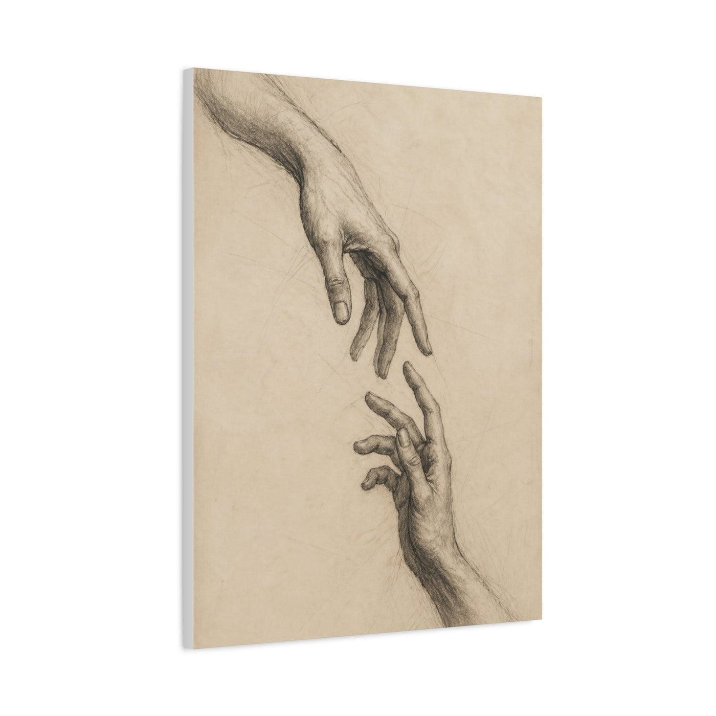 Expressive Hands Charcoal Study Wall Art & Canvas Print