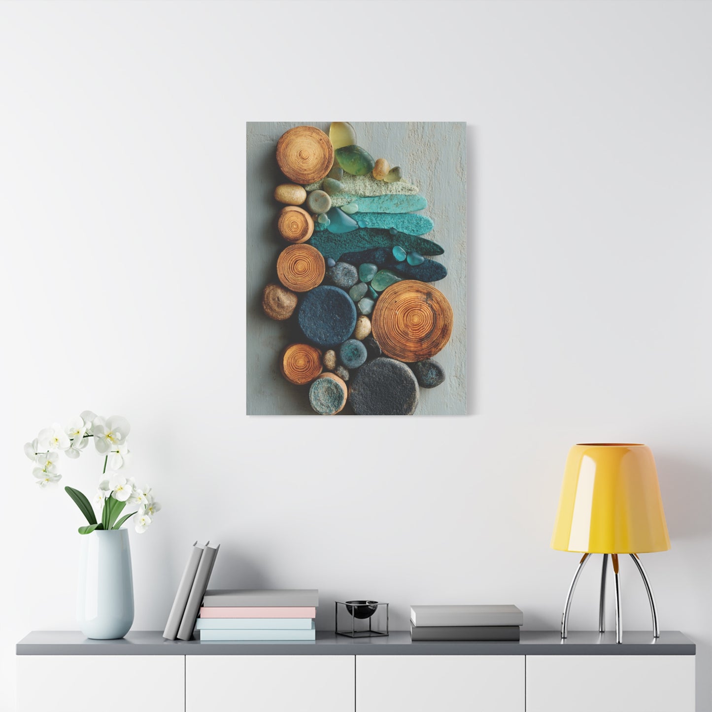 Driftwood and Sea Stone Abstract Wall Art & Canvas Print
