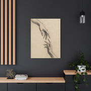 Expressive Hands Charcoal Study Wall Art & Canvas Print
