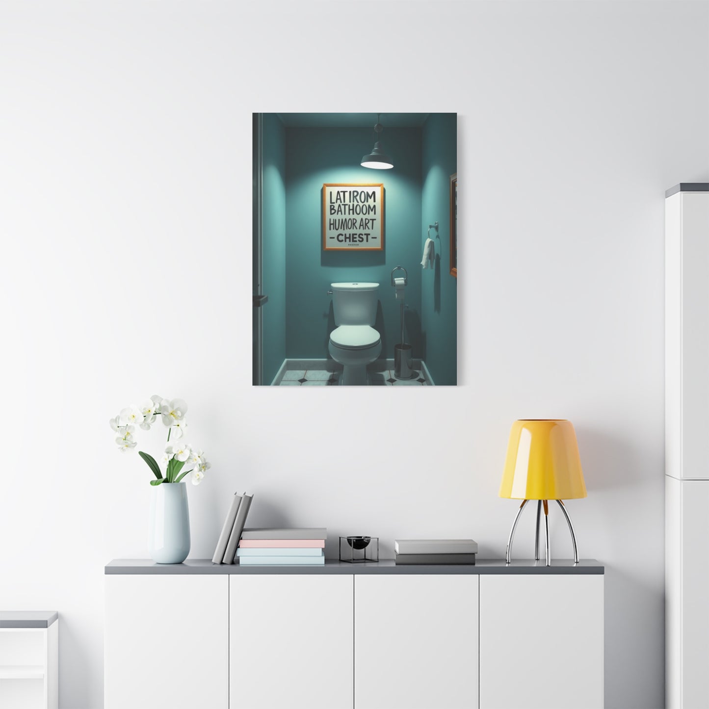 Bathroom Humor Art Supreme Canvas Wall Art & Canvas Print