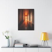 Minimal Orange Light Corridor Wall Art & Canvas Print