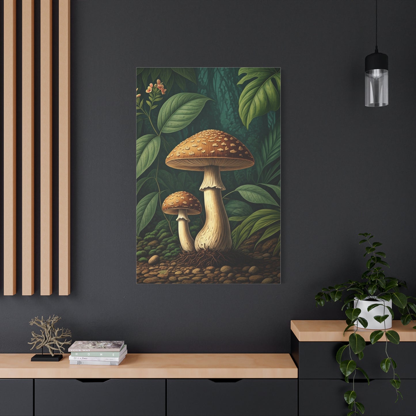 Forest Mushroom Illustration Wall Art & Canvas Prints