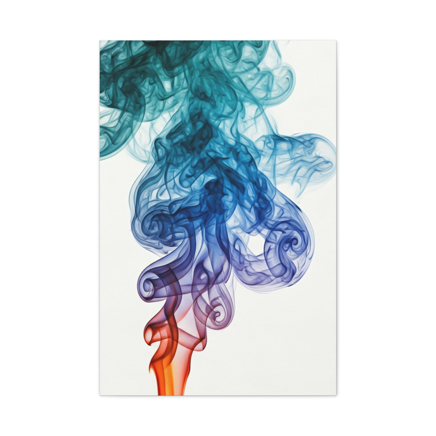 Blue and Amber Smoke Abstract Wall Art & Canvas Prints