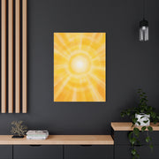 Radiant Golden Sunburst Abstract Wall Art & Canvas Print