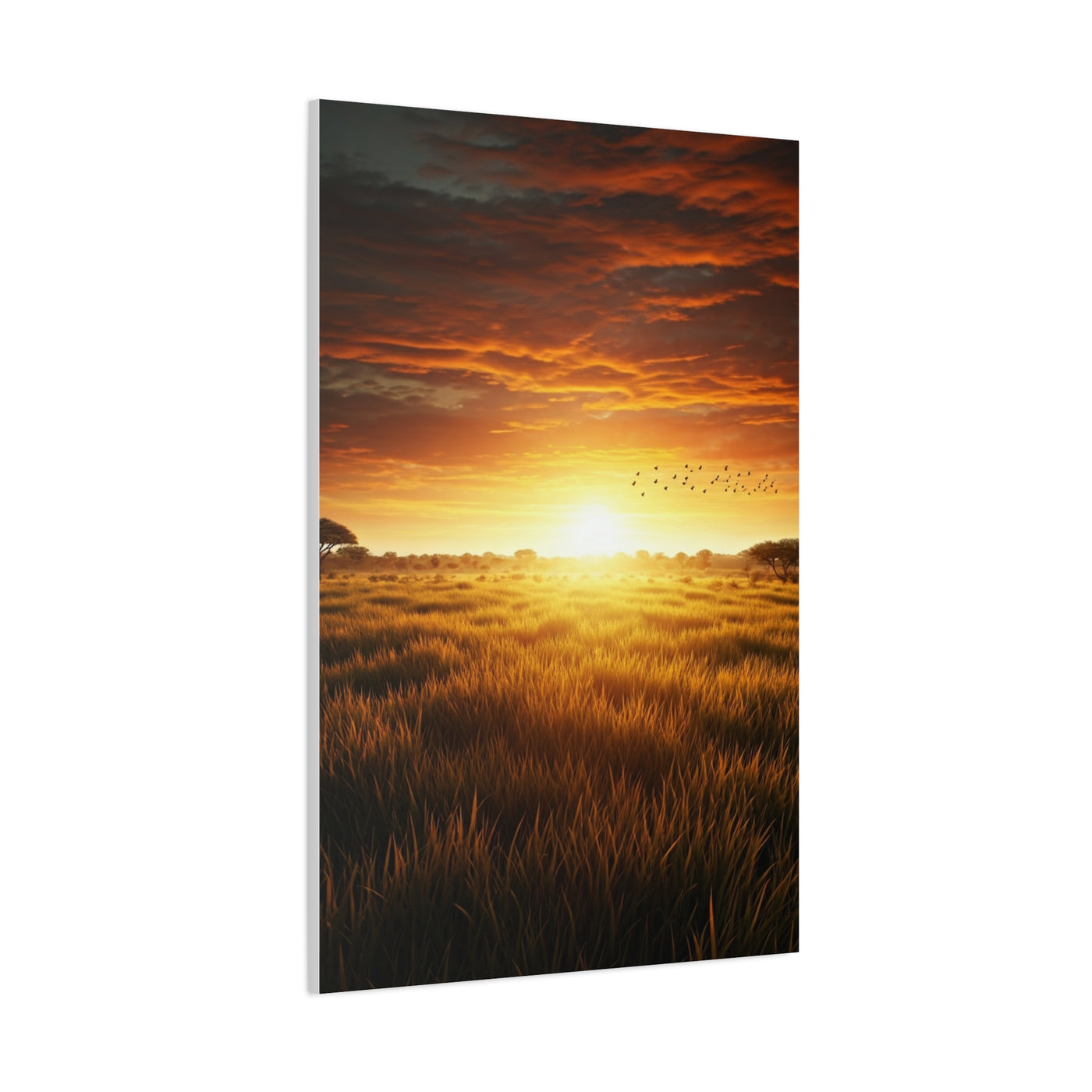 Sunrise Over Wild Grasslands Wall Art & Canvas Prints