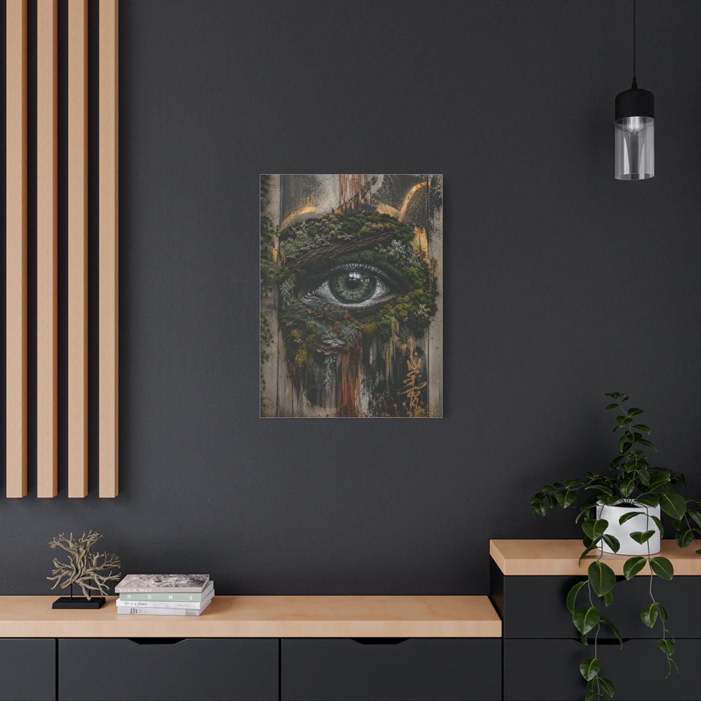 Living Nature Eye Graffiti Street Wall Art & Canvas Print