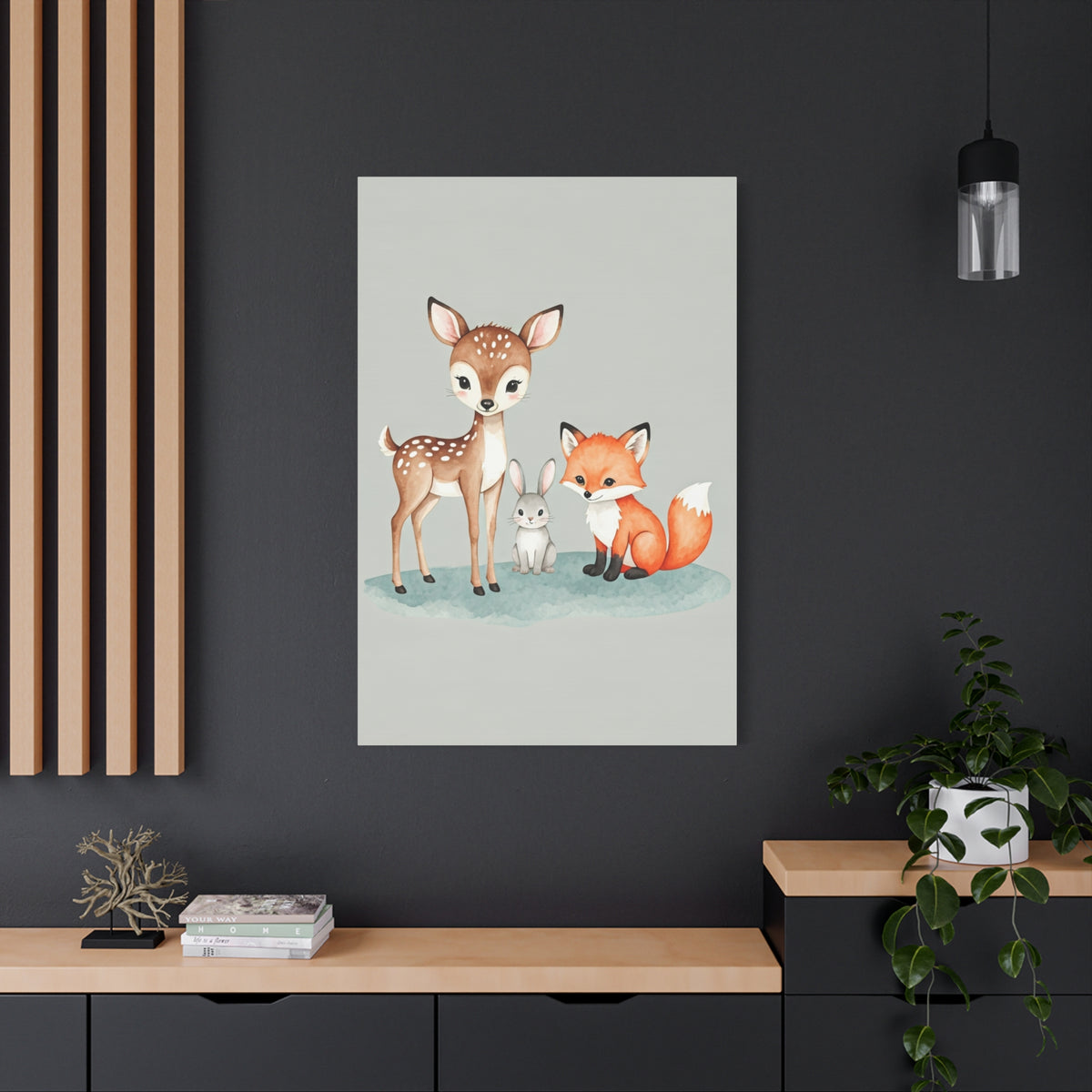 Woodland Friends Nursery Wall Art & Canvas Print