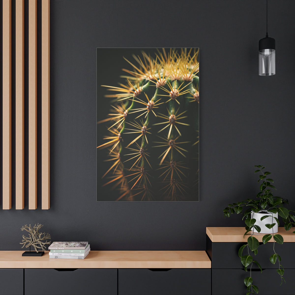 Desert Geometry Cactus Close-Up Wall Art & Canvas Prints