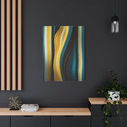 Vertical Gold Flow Abstract Wall Art & Canvas Prints