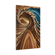 Surfboard Perspective Wooden Wave Tunnel Wall Art & Canvas Print