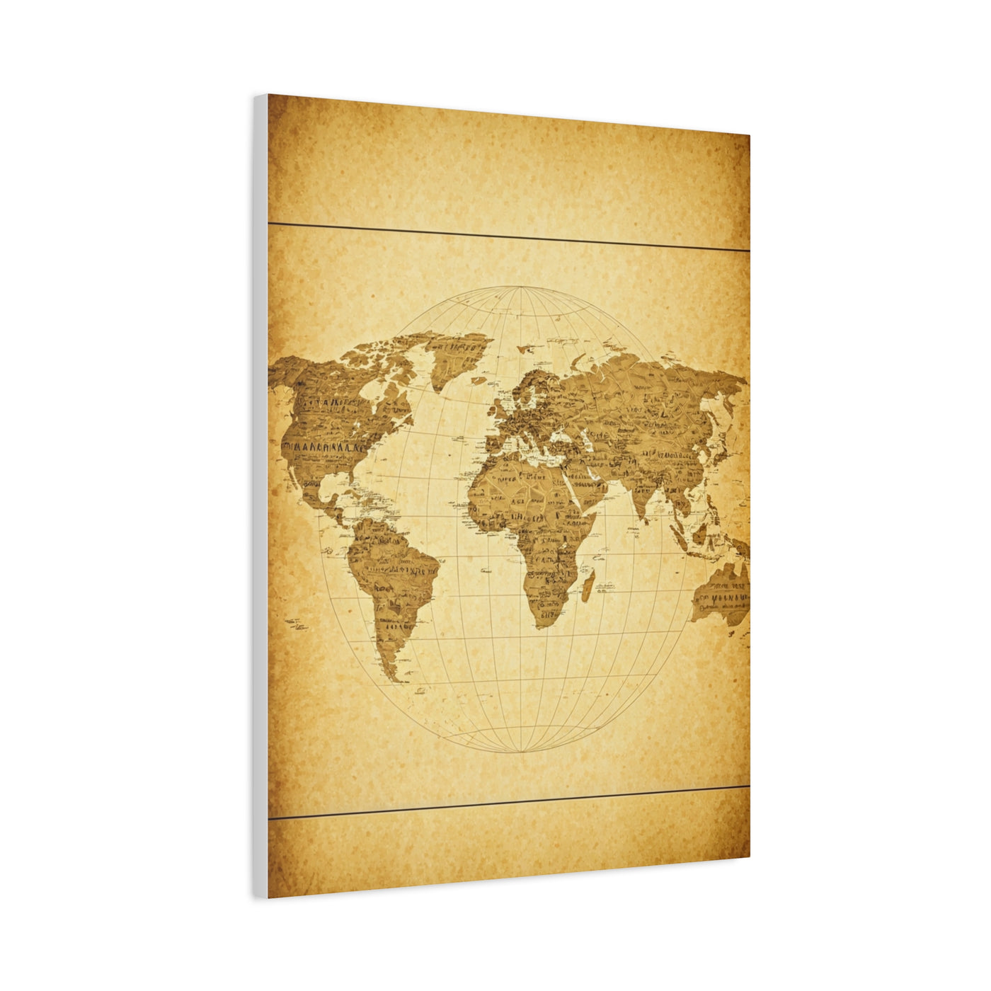 Soft Sepia Classic World Chart Wall Art & Canvas Prints