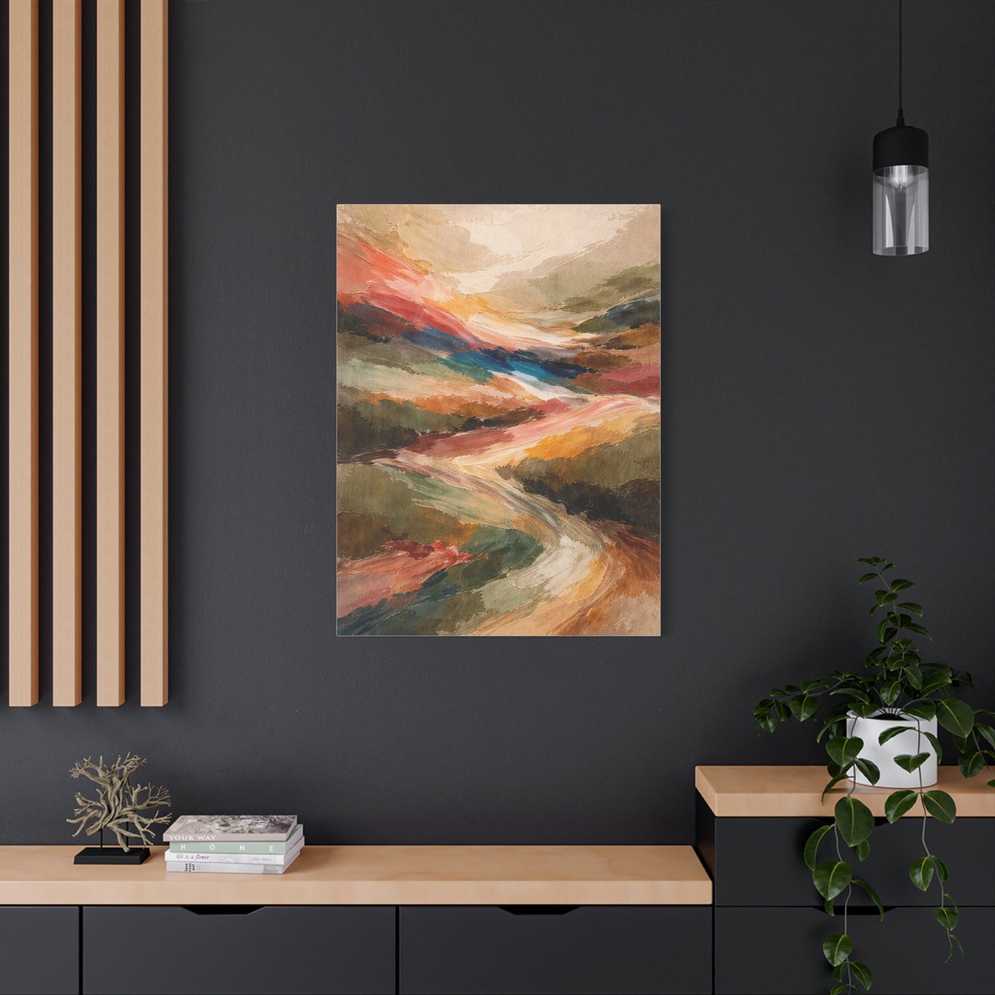 Warm Earthy Wabi-Sabi Abstract Landscape Wall Art & Canvas Print