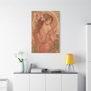 Art Nouveau Pink Muse Portrait Wall Art & Canvas Print